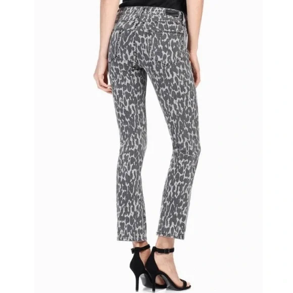 Paige Rosie HW Women’s Poppy Leopard Slim Crop FlareHigh Rise Jeans